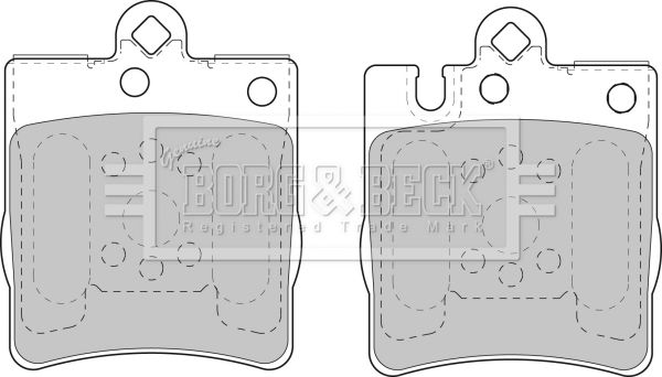 BORG & BECK Комплект тормозных колодок, дисковый тормоз BBP1665